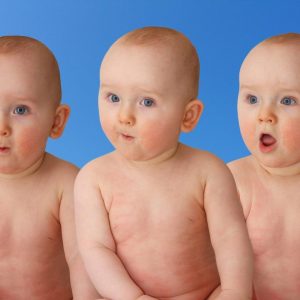 Baby making faces